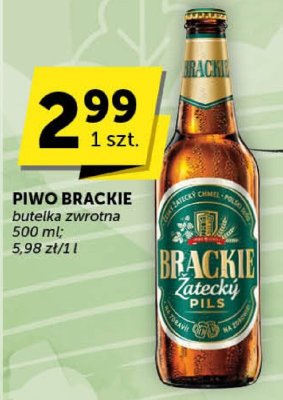 Piwo Brackie Żytecky Pils butelka zwrotna promocja w ABC