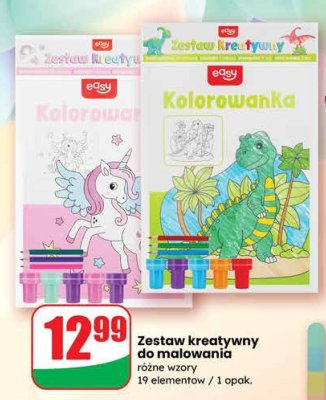 Zestaw kreatywny do malowania różne wzory, 19 elementów promocja w Dino