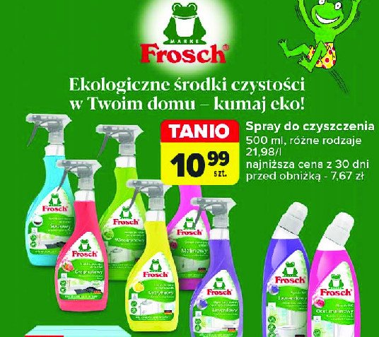 Płyn do czyszczenia kabin prysznicowych lawendowy Frosch promocja