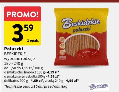 Paluszki wybrane rodzaje promocja w Intermarche