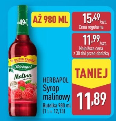 Syrop Herbapol Syrop malinowy promocja w Aldi