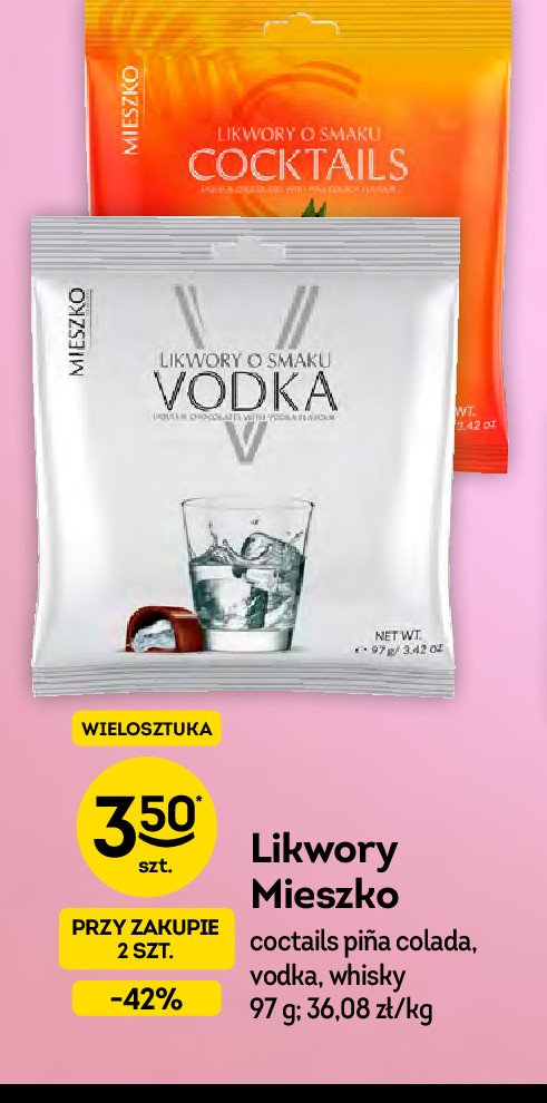 Cukierki vodka Mieszko promocja