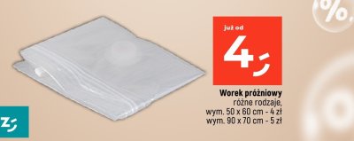 Worek próżniowy różne rodzaje wym. 50 x 60 cm promocja w Dealz