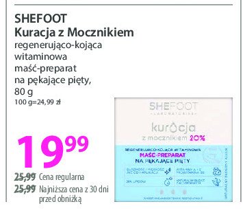 Maść-preparat na pękające pięty Shefoot promocja w Hebe