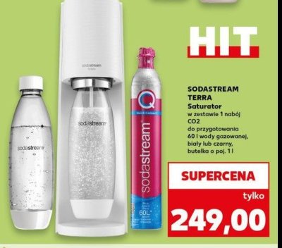 Zestaw: urządzenie sst terra biały + cylinder cqc + butelka Sodastream promocja