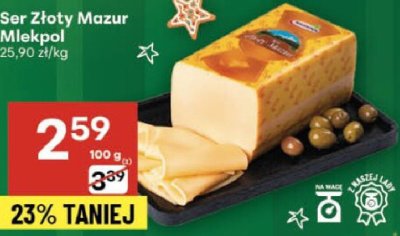 Ser Złoty Mazur Mlekpol promocja w Delikatesy Centrum