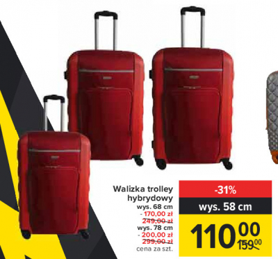 Walizka trolley hybrydowy 78 cm promocja