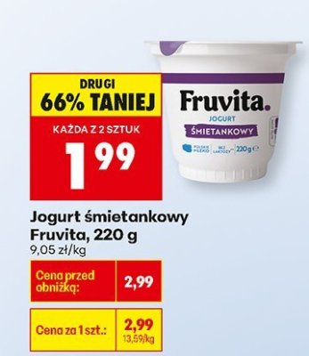 Jogurt śmietankowy, 220 g promocja w Biedronka
