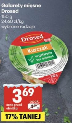Galarety mięsne Drosed wybrane rodzaje promocja w Delikatesy Centrum