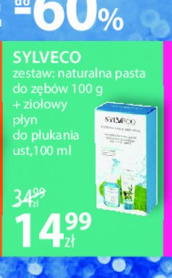 Zestaw w pudełku: pasta naturalna do zębów 100 g + płyn ziołowy do płukania ust 100 ml Sylveco zestaw promocja