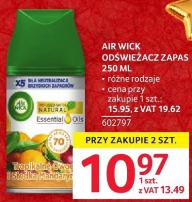 Odświeżacz zapas Air Wick 250 ML promocja w Selgros