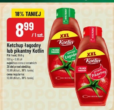 Ketchup łagodny Kotlin promocja w POLOmarket