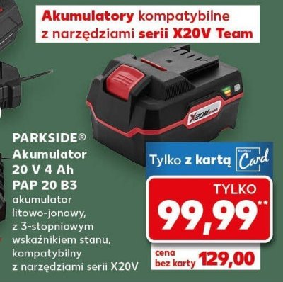 Akumulator 20 V 4 Ah promocja w Kaufland