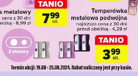 Temperówka metalowa podwójna Interdruk promocja