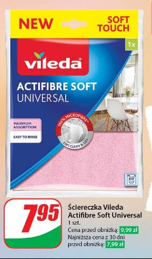 Ściereczka actifibre universal cloth Vileda promocja w Dino