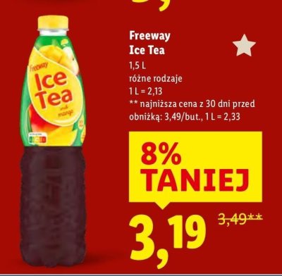 Napój Freeway Ice Tea promocja w Lidl