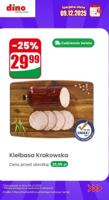 Kiełbasa Krakowska promocja w Dino