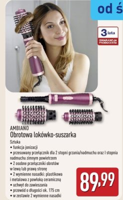 Obrotowa lokówko-suszarka AMBIANO promocja w Aldi