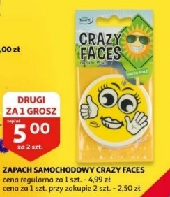 Zapach samochodowy crazy faces lemon TASOTTI promocja