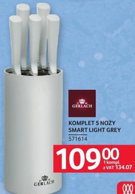 Komplet noży Gerlach Smart Light Grey promocja w Selgros