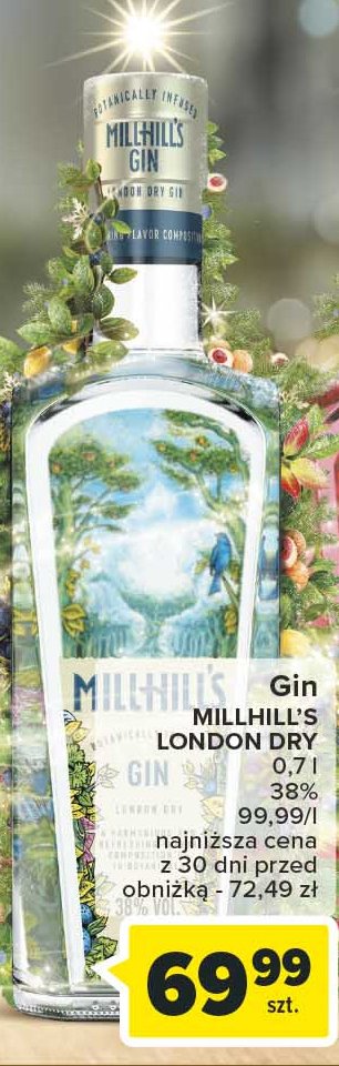 Gin Millhill's london dry promocja