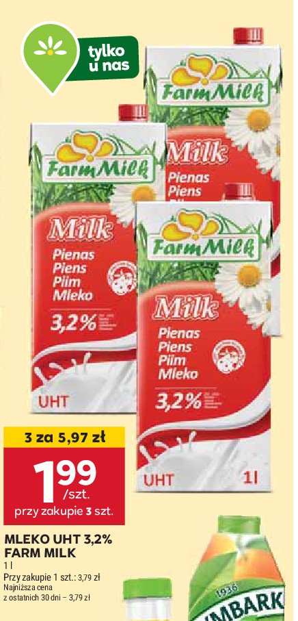 Mleko 3.2% Farm milk promocja
