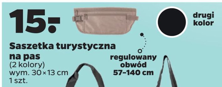 Saszetka turystyczna na pas 30 x 13 cm promocja