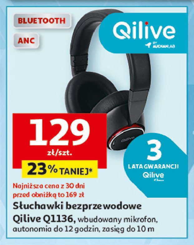 Słuchawki q.1136 Qilive promocja w Auchan