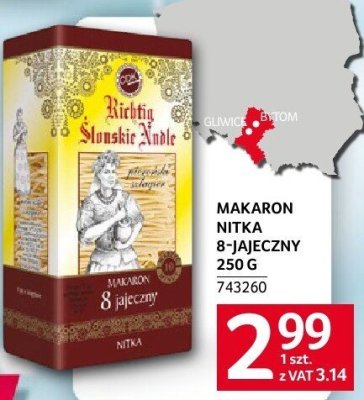 Makaron nitka 8-jajeczny 250G promocja w Selgros