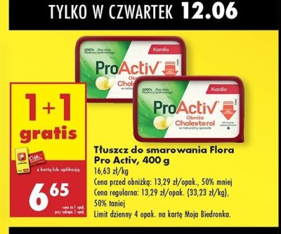 Margaryna kardio Flora pro-activ promocja
