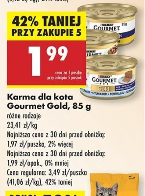 Karma dla kota mus z kurczaka Purina gourmet promocja