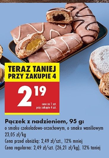 Pączek long z nadzieniem czekoladowo - orzechowym promocja