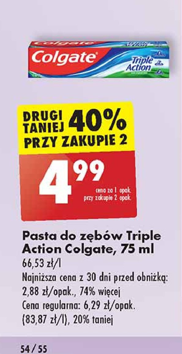 Pasta do zębow Colgate triple action promocja