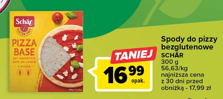 Ciasto bezglutenowe do pizzy Schar promocja