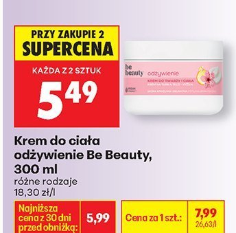 Krem do ciała odżywienie, różne rodzaje Be Beauty promocja w Biedronka