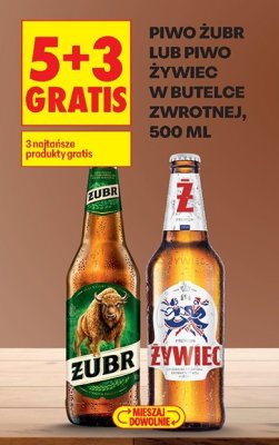 Piwo Żubr 500ml promocja w Biedronka