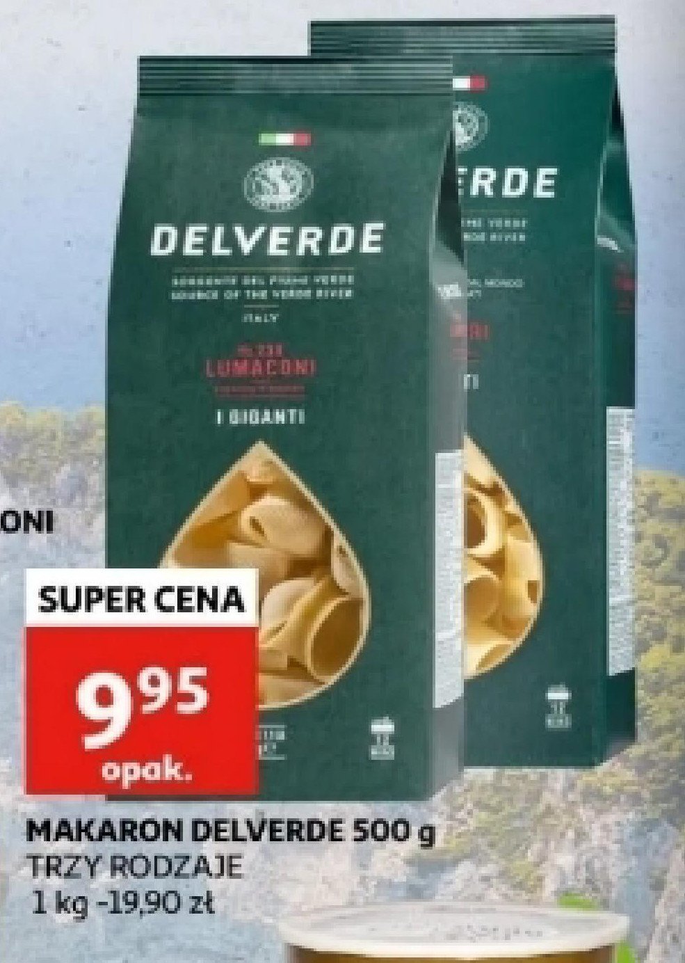 Makaron lumaconi Delverde promocja w Carrefour