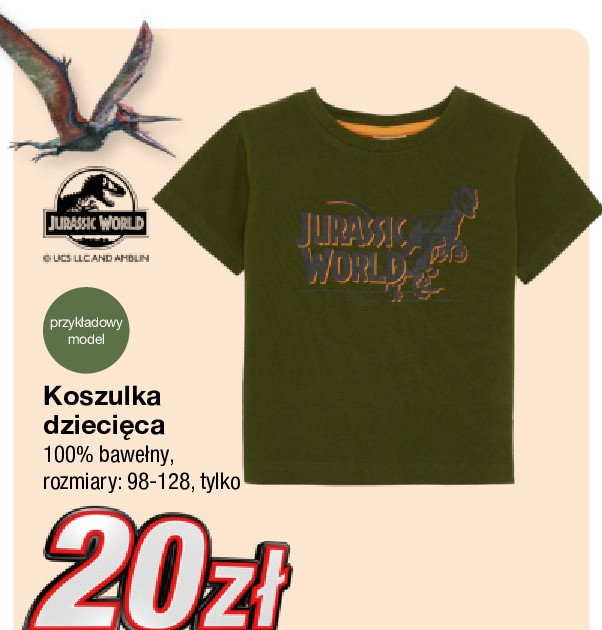 Koszulka dziecięca jurassic world 98-128 promocja