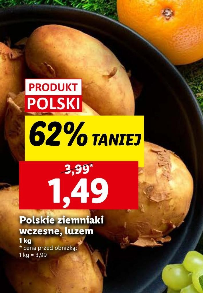 Ziemniaki wczesne polska promocja w Carrefour Express