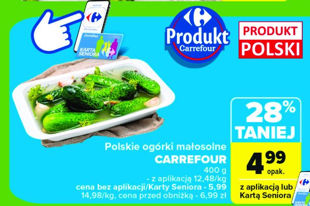 Ogórki małosolne Carrefour targ świeżości promocja