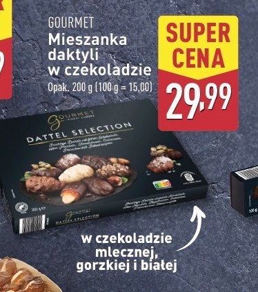 Mieszanka daktyli  w czekoladzie białej Gourmet finest cuisine promocja w Aldi