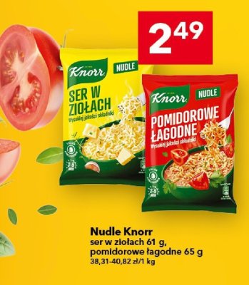 Nudle Knorr ser w ziołach 61 g promocja w LEWIATAN
