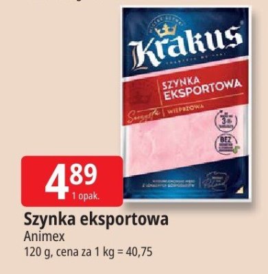 Szynka eksportowa Krakus wieprzowa promocja w Leclerc