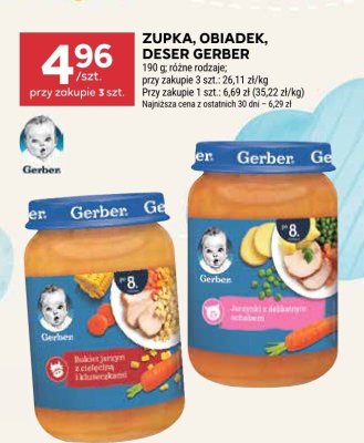 Zupka, obiadek, deser Gerber różne rodzaje 190 g promocja w Stokrotka