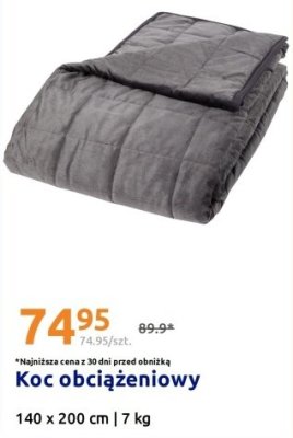 Koc obciążeniowy 140x200 cm 7 kg promocja w Action