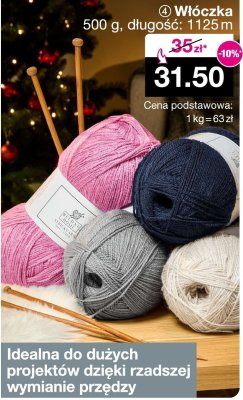 Włóczka 500g, długość: 1125m promocja w Woolworth