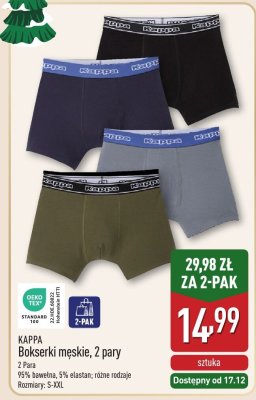 Bokserki męskie KAPPA, 2 pary promocja w Aldi
