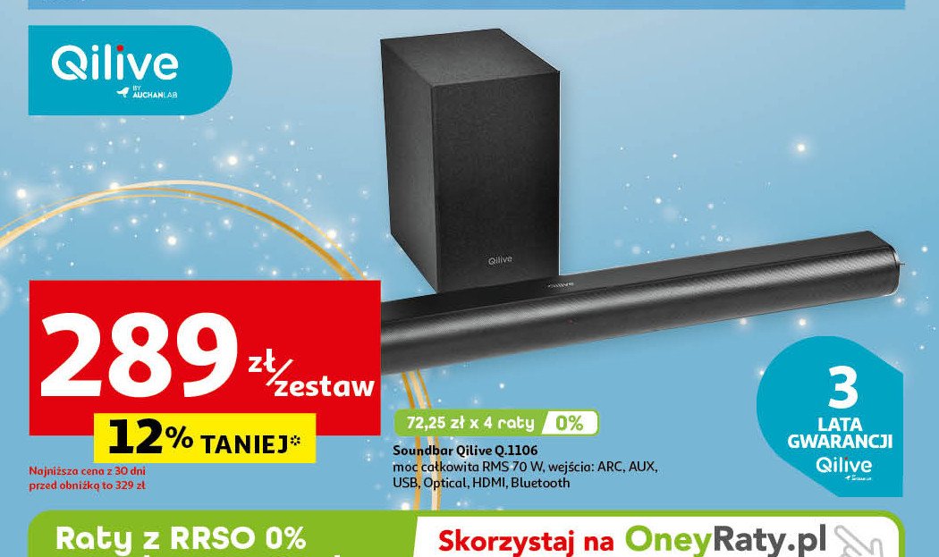 Soundbar q.1106 Qilive promocja w Auchan