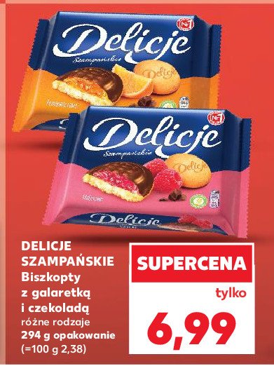 Ciastka z galaretką malinową Delicje szampańskie promocja