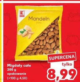 Migdały całe K-classic promocja w Kaufland